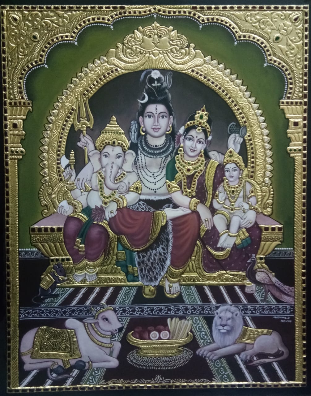 Tanjore Painting with gold foil work